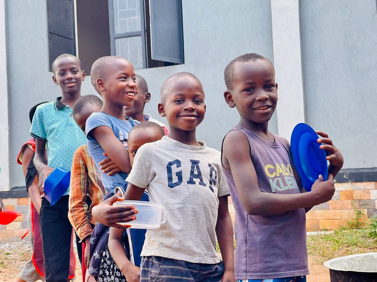 Children lining up at a Maisha Foundation programme